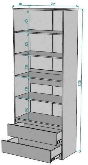 Шкаф Мальта H185 в Асбесте - asbest.ok-mebel.com | фото 2