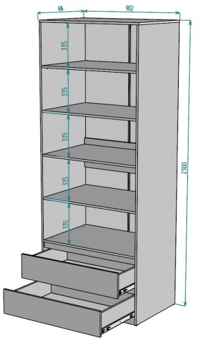 Шкаф Мальта H187 в Асбесте - asbest.ok-mebel.com | фото 2