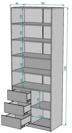 Шкаф Мальта H191 в Асбесте - asbest.ok-mebel.com | фото 2