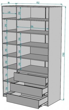 Шкаф Мальта H210 в Асбесте - asbest.ok-mebel.com | фото 2