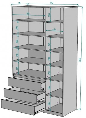 Шкаф Мальта H211 в Асбесте - asbest.ok-mebel.com | фото 2