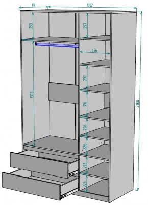 Шкаф Мальта H217 в Асбесте - asbest.ok-mebel.com | фото 2