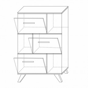 Шкаф низкий с нишами Вега Скандинавия в Асбесте - asbest.ok-mebel.com | фото 8