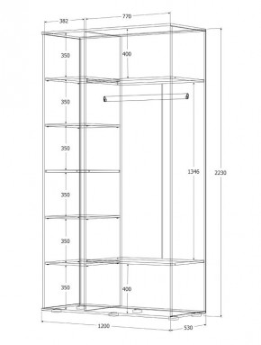 Шкаф Норден 1200 (Дуб Крафт золотой) в Асбесте - asbest.ok-mebel.com | фото 3