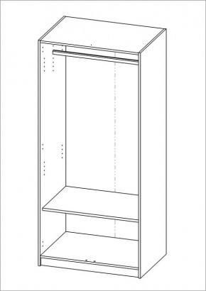 Шкаф ОРИОН двухдверный, цвет белый в Асбесте - asbest.ok-mebel.com | фото 2