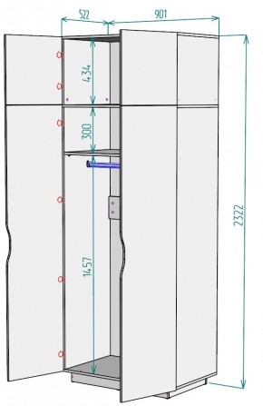 Шкаф "Аврора (H36)" в Асбесте - asbest.ok-mebel.com | фото 2