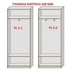Шкаф распашной серия «ЗЕВС» (PL3/С1/PL2) Серый камень/Небраска натуральный в Асбесте - asbest.ok-mebel.com | фото 8