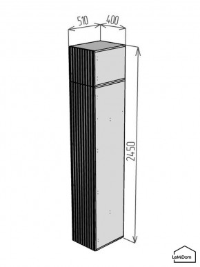 Шкаф с антресолью Linnea MHR-1A-1 2450х400х510 (Белый-М 11.1.1) в Асбесте - asbest.ok-mebel.com | фото 2