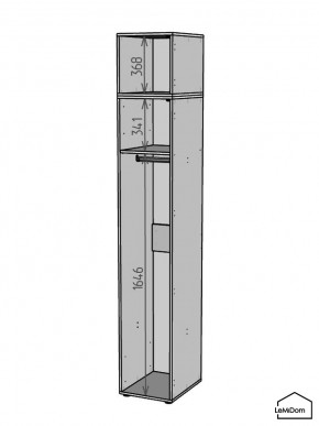 Шкаф с антресолью Linnea MHR-1A-1 2450х400х510 (Белый-М 11.1.1) в Асбесте - asbest.ok-mebel.com | фото 3