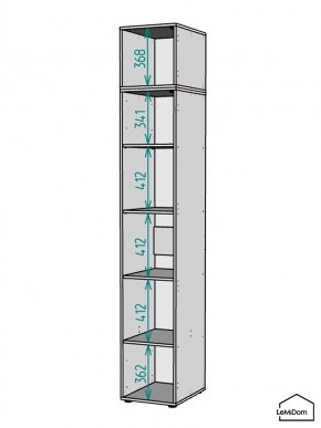 Шкаф с антресолью Linnea MHR-1A-2 2450х400х510 (Белый-М 11.1.1) в Асбесте - asbest.ok-mebel.com | фото 3