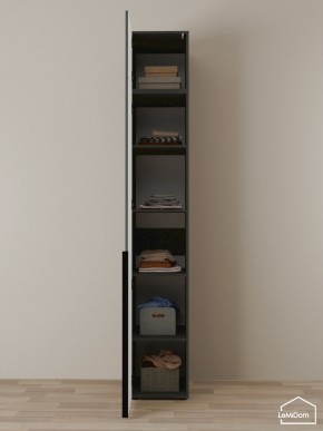 Шкаф с антресолью Linnea MHR-1A-2 2450х400х510 (Графит-М 11.1.25) в Асбесте - asbest.ok-mebel.com | фото 4