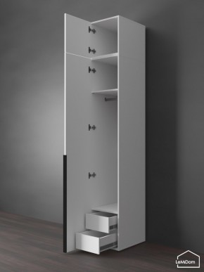 Шкаф с антресолью Linnea MHR-1A-3 2450х400х510 (Белый-М 11.1.1) в Асбесте - asbest.ok-mebel.com | фото 6