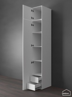 Шкаф с антресолью Linnea MHR-1POA-4 2450х400х510 (Белый-М 11.1.2) в Асбесте - asbest.ok-mebel.com | фото 5