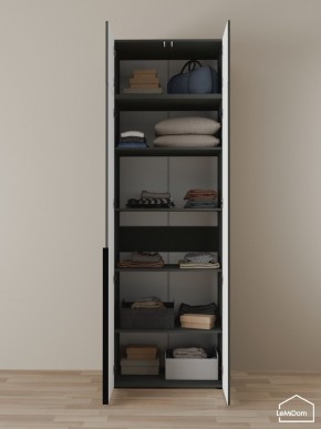 Шкаф с антресолью Linnea MHR-2A-2 2450х800х510 (Графит-М 11.1.25) в Асбесте - asbest.ok-mebel.com | фото 4