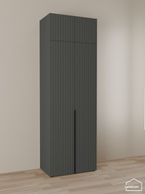 Шкаф с антресолью Linnea MHR-2A-3 2450х800х510 (Графит-М 11.1.25) в Асбесте - asbest.ok-mebel.com | фото