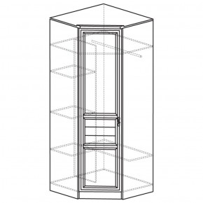 Шкаф угловой 50 Лира Нортон светлый (угол 854х854) в Асбесте - asbest.ok-mebel.com | фото 2
