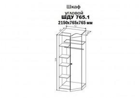 KI-KI ШДУ765.1 Шкаф угловой (белый/белое дерево) в Асбесте - asbest.ok-mebel.com | фото 2