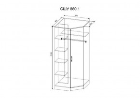 СОФИ СШУ860.1 Шкаф угловой в Асбесте - asbest.ok-mebel.com | фото 2