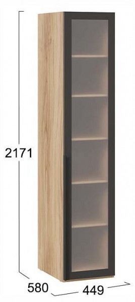Шкаф-витрина Порто СМ-393.07.008 в Асбесте - asbest.ok-mebel.com | фото 3