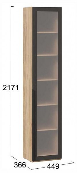 Шкаф-витрина Порто СМ-393.07.213 в Асбесте - asbest.ok-mebel.com | фото 4