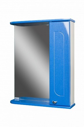 Шкаф-зеркало Радуга Синий металлик 55 правый АЙСБЕРГ (DA1129HZR) в Асбесте - asbest.ok-mebel.com | фото 2