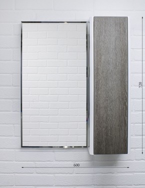 Шкаф-зеркало Uno 60 Дуб серый левый/правый Домино (DU1503HZ) в Асбесте - asbest.ok-mebel.com | фото 7