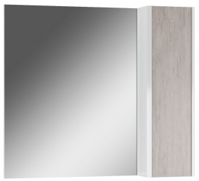 Шкаф-зеркало Uno 80 Дуб серый левый/правый Домино (DU1504HZ) в Асбесте - asbest.ok-mebel.com | фото