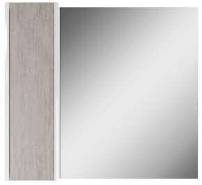 Шкаф-зеркало Uno 80 Дуб серый левый/правый Домино (DU1504HZ) в Асбесте - asbest.ok-mebel.com | фото 2
