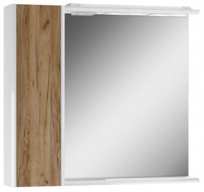 Шкаф-зеркало Uno 80 Дуб ВОТАН Эл. левый Домино (DU1509HZ) в Асбесте - asbest.ok-mebel.com | фото