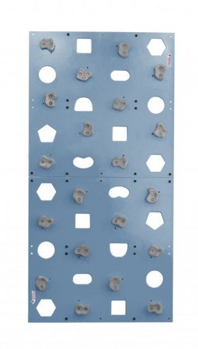 Скалодром пристенный (1000*2000) стандарт ЭЛЬБРУС Pastel с отверстиями (20 шт. серых зацепов) цв.голубой в Асбесте - asbest.ok-mebel.com | фото 1