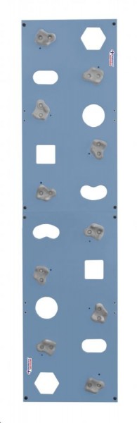 Скалодром пристенный (500*2000) стандарт ЭЛЬБРУС Pastel с отверстиями (10 шт. серых зацепов) цв.голубой в Асбесте - asbest.ok-mebel.com | фото 1