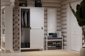Скамья 85 Кантри для обуви, массив сосны, цвет белый в Асбесте - asbest.ok-mebel.com | фото 4