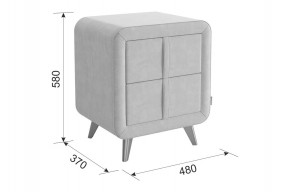 СОФИ 3 Тумба прикроватная (велюр) в Асбесте - asbest.ok-mebel.com | фото 3