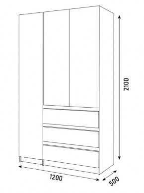 Спальный гарнитур Парус (Белый/Вотан) 1400 (Вариант-2) в Асбесте - asbest.ok-mebel.com | фото 12
