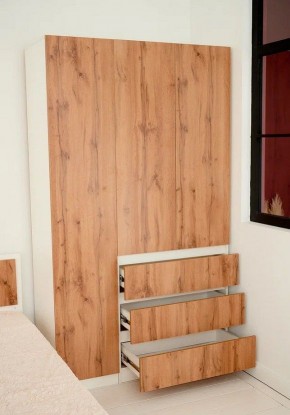 Спальный гарнитур Парус (Белый/Вотан) 1400 (Вариант-2) в Асбесте - asbest.ok-mebel.com | фото 13