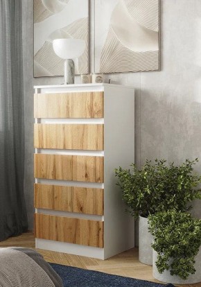 Спальный гарнитур Парус (Белый/Вотан) 1400 (Вариант-2) в Асбесте - asbest.ok-mebel.com | фото 15