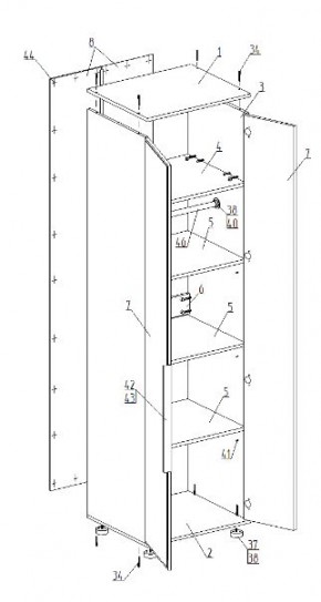 Спальный гарнитур "Лео" (модульный) в Асбесте - asbest.ok-mebel.com | фото 10