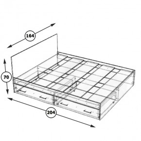 Стандарт Кровать с ящиками 1600, цвет белый, ШхГхВ 163,5х203,5х70 см., сп.м. 1600х2000 мм., без матраса, основание есть в Асбесте - asbest.ok-mebel.com | фото 6