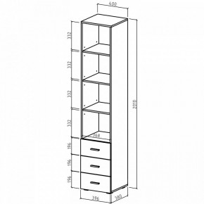 Стеллаж комбинированный Мартин-2 в Асбесте - asbest.ok-mebel.com | фото 3