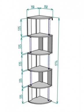 Стеллаж Maria S113-MA (Белый) в Асбесте - asbest.ok-mebel.com | фото 3