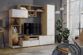 Стенка Диско (СТЛ.150.01) Дуб дикий/Белый в Асбесте - asbest.ok-mebel.com | фото 3