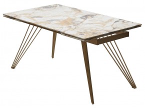 Стол ACERRA NEW 160 GLOSS GRAND JADE SOLID CERAMIC/ каркас цвета шампань, ®DISAUR в Асбесте - asbest.ok-mebel.com | фото 14