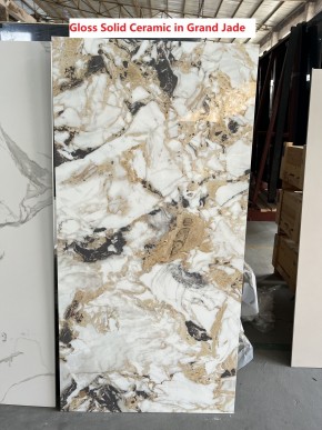 Стол ACERRA NEW 160 GLOSS GRAND JADE SOLID CERAMIC/ каркас цвета шампань, ®DISAUR в Асбесте - asbest.ok-mebel.com | фото 6