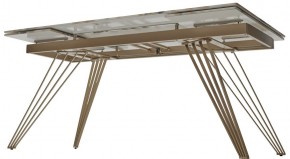 Стол ACERRA NEW 160 GLOSS GRAND JADE SOLID CERAMIC/ каркас цвета шампань, ®DISAUR в Асбесте - asbest.ok-mebel.com | фото 9