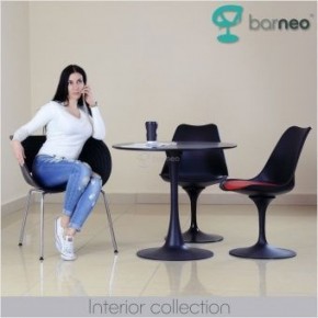 Стол Barneo T-3 Tulip style (RAL9017 черный, D90) в Асбесте - asbest.ok-mebel.com | фото 2