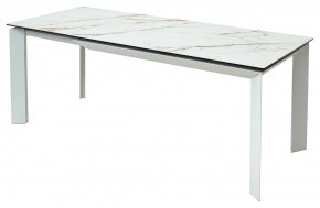 Стол CREMONA 160 KL-188 Контрастный мрамор / белый каркас, ®DISAUR в Асбесте - asbest.ok-mebel.com | фото 3