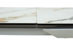 Стол CREMONA 180 KL-188 Контрастный мрамор матовый, итальянская керамика/ белый каркас, ®DISAUR в Асбесте - asbest.ok-mebel.com | фото 6