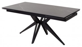 Стол FORIO 160 MATT BLACK MARBLE SOLID CERAMIC / BLACK, ®DISAUR в Асбесте - asbest.ok-mebel.com | фото