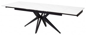Стол FORIO 160 MATT WHITE MARBLE SOLID CERAMIC / BLACK, ®DISAUR в Асбесте - asbest.ok-mebel.com | фото 4