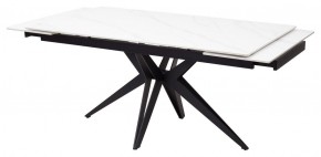 Стол FORIO 160 MATT WHITE MARBLE SOLID CERAMIC / BLACK, ®DISAUR в Асбесте - asbest.ok-mebel.com | фото 6